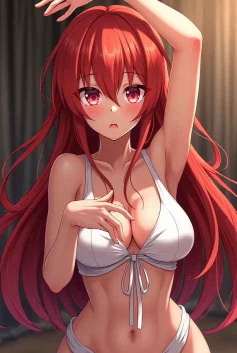 Rias Gremory naked in 8k HD making gestures 