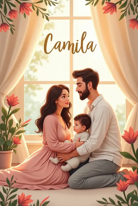 MAKE A MODERN CARD OF THEY WANT TO BE MY GODPARENTS BY CHRISTENING CAMILA