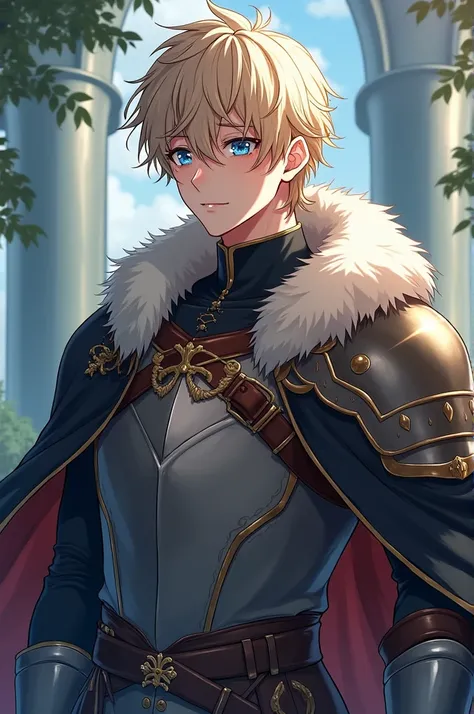  For me otome Of impressive height ,  Kael has ashy blonde hair that is usually slightly disheveled. his eyes,  in an intense blue , reflejan tanto determinación como una profunda sadness.  Her posture is regal ,  but her dress is often more relaxed than t...