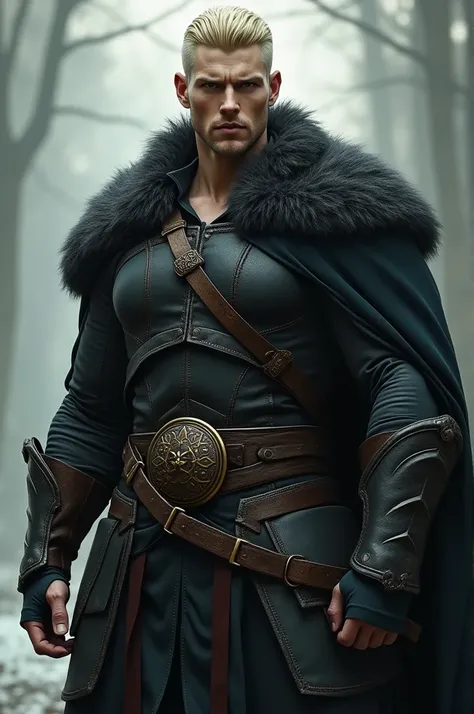 Rurik ,  from the book Dark Swan by Richelle Mead ,  is described as a physically striking character ,  series reflecting their nature of warrior and dhampir in the universe of the series . . He has a robust appearance ,  with a tall and muscular stature t...