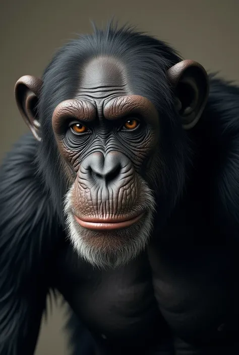  Portraits, half body, Strong male chimpanzee with realistic face photo,  close