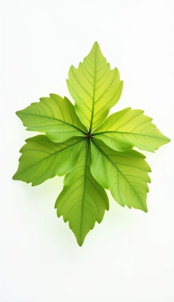 grape leaf,  white background,  bright light