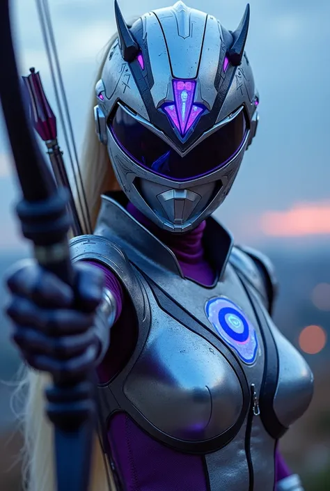 **Prompt para imagem:**

 Create the image of a terrifying Power Ranger inspired by Jacy , the moon goddess,  with a futuristic and powerful costume .  The predominantly feminine costume is in shades of silver , deep blue and purple ,  colors that refer to...