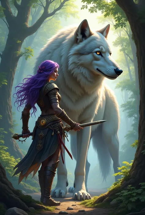  Create an Arcane Ranger Elf with an Arthros Wolf of 2.70m
, Purple Elfs Hair 