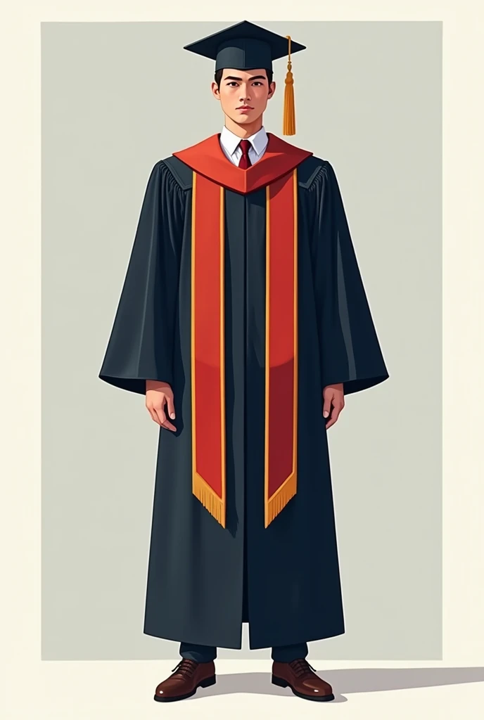 I want you to create designs of graduation gowns and ribbons for the nutrition career for men and women, it has to be a novel, elegant, pretty American design, the image has to be full length.