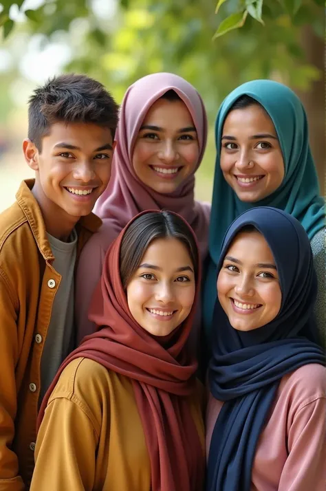 1 Young men 4 woman hijabi girl picture 