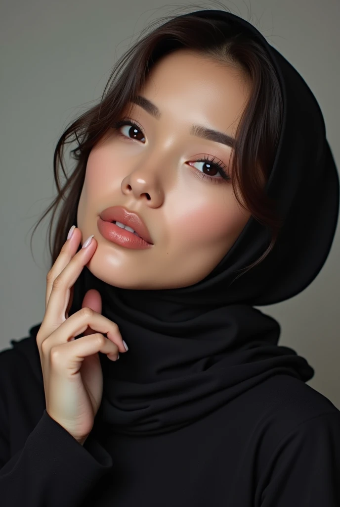 hijab girl cum on face asian big boobs