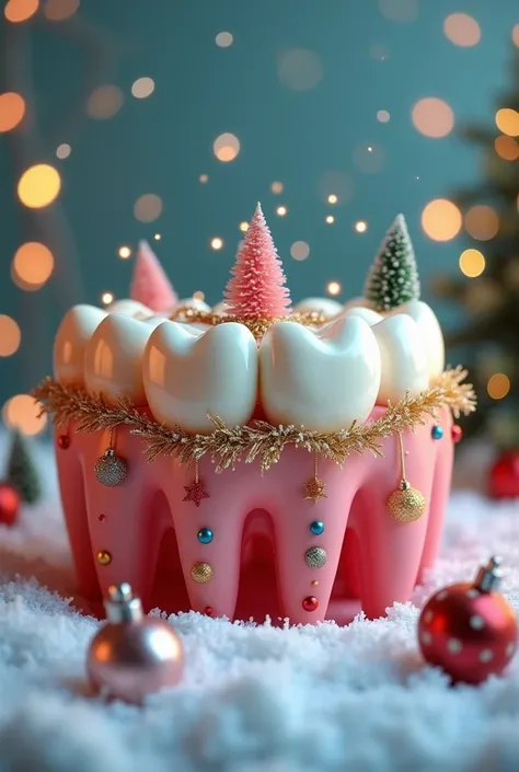 Decorated Christmas teeth
