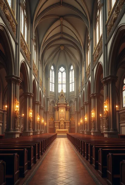 realistic church interior