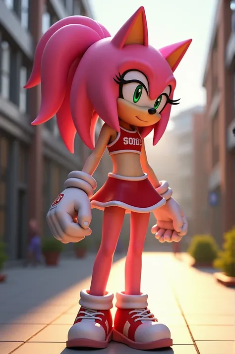 Amy Rose As Cheerleader Nude Pantyhose 