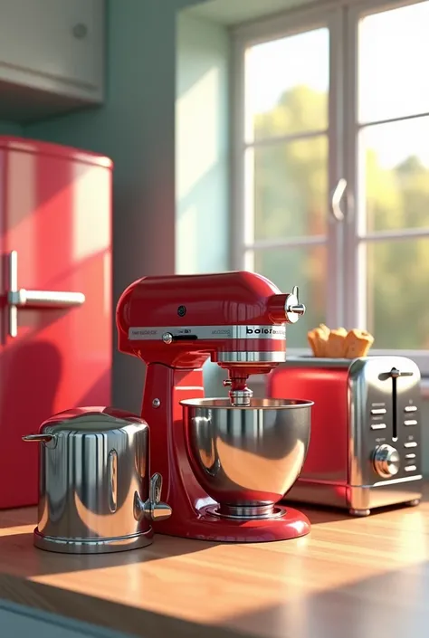 Realistic colorful appliances