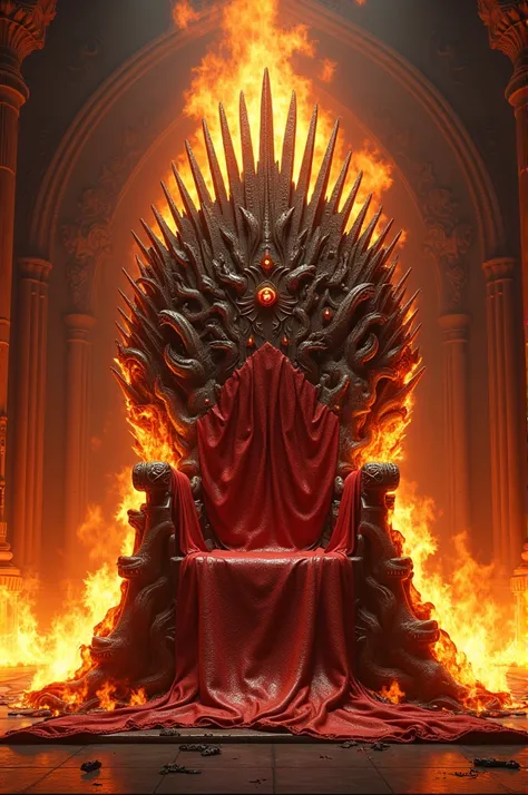 Throne of Fire in Game of Thrones style