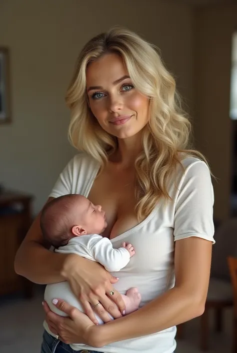 Old milf breastfeeding, hige tits, blonde , 