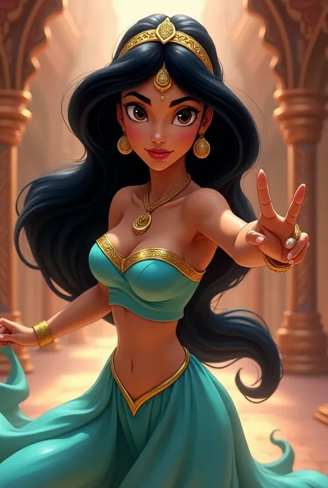  Dazzling Princess Jasmine, 8k photo, in action,  photo.