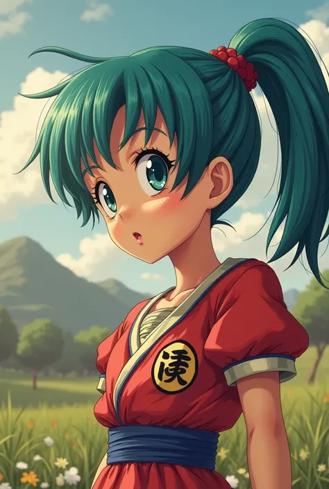 Bulma with an open anus 
