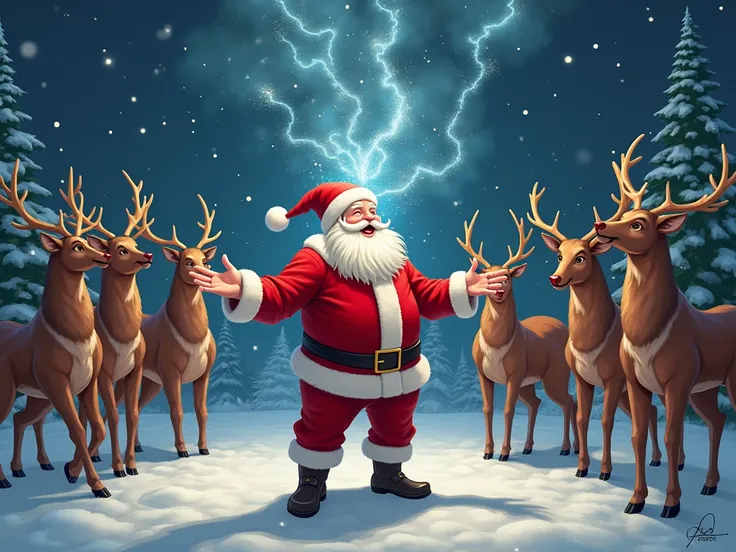 Santa Claus casts a spell on a group of unsuspecting mean girls, forcing them to transform into Christmas reindeer.