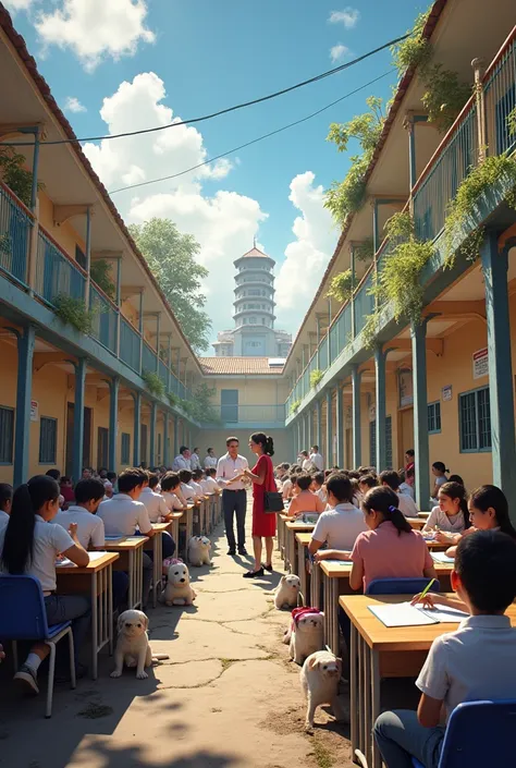 I need an image alluding to education in public schools in the province of Buenos Aires and coexistence 