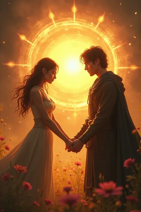 Lyra extended her hand toward Alaric. He hesitated for only a moment before reaching out, their fingers intertwining. In that instant, the glow of the flowers surged into a brilliant radiance, surrounding them in a protective sphere of light.

The shadow r...