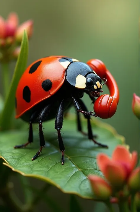 Ladybug talking on the phone 