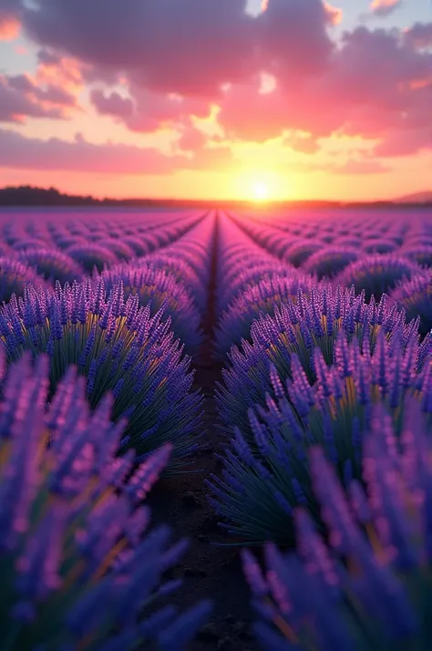 You can make a field full of lavenders and that has a sunset landscape