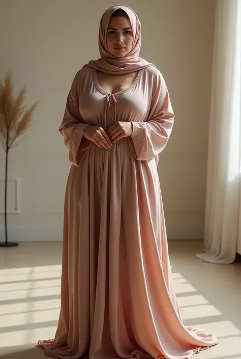 Big beautiful woman in hijab in sexy pose