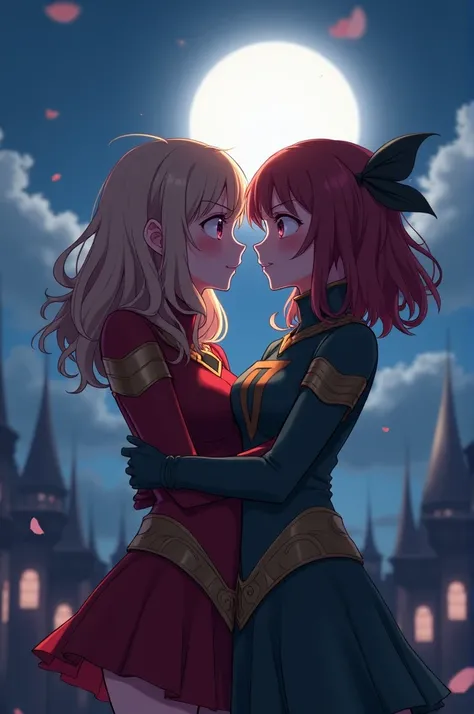 You can create Ochako Uraraka and Himiko Toga Dey Hero Academia in a romantic relationship