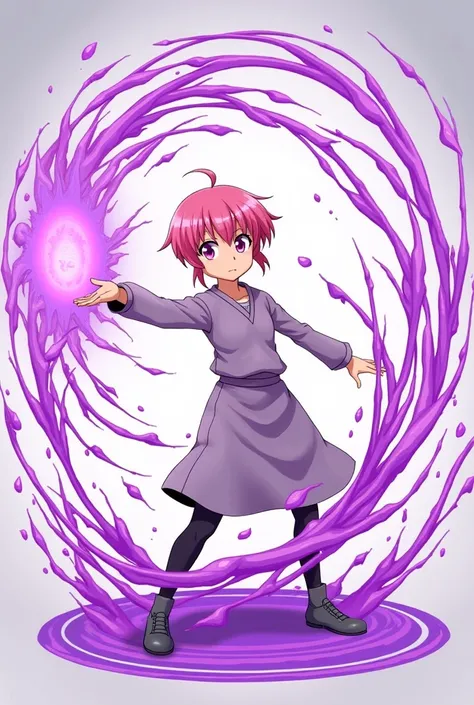 Anya from Spy X Family draws as is in the anime throwing Hollow Purple by Satoru Gojo with one hand