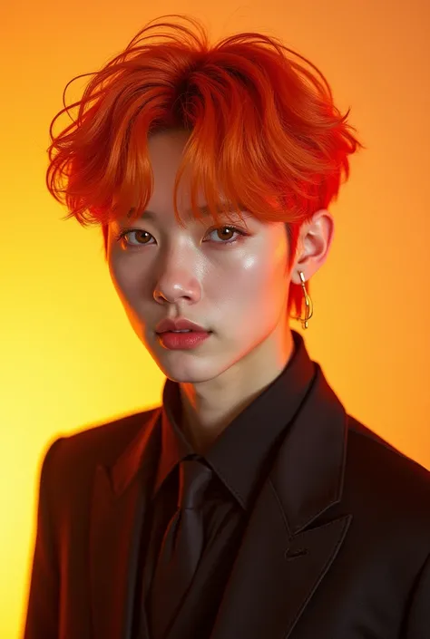 Beomgyu do txt com cabelo laranja