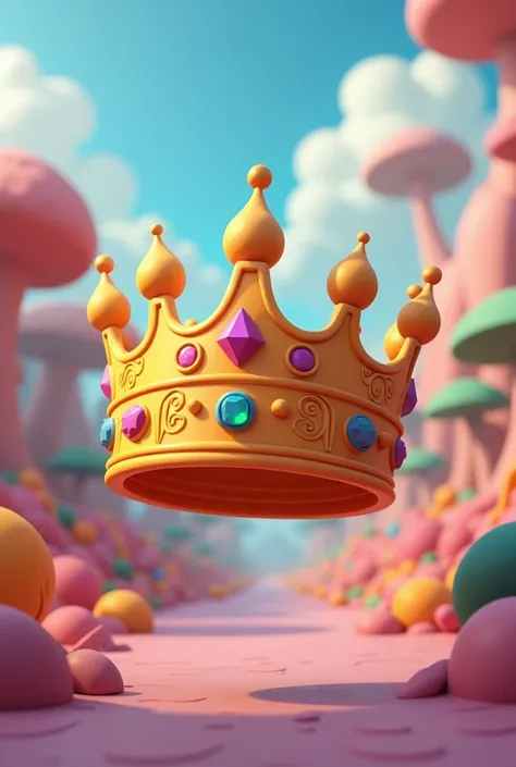 I WANT A CROWN BUT AS IF IT WERE FROM A 3D CARTOON 