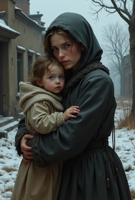 Fantine and her daughter cosette from victor hugos miserables book