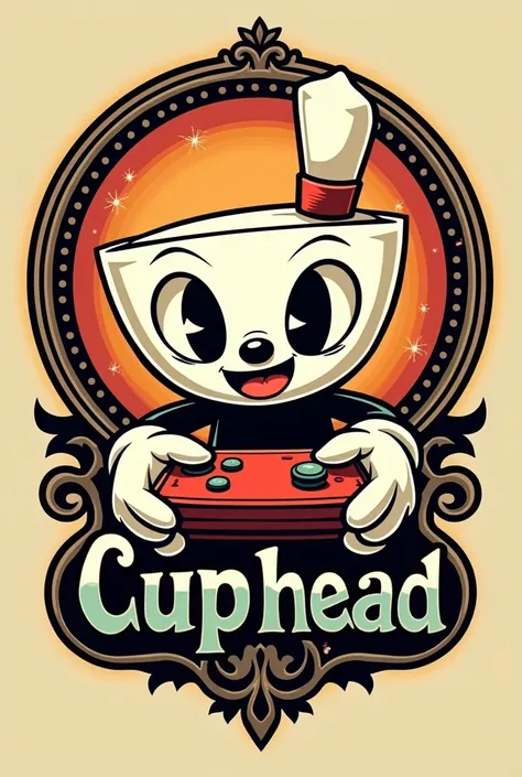 Generate a Cuphead gamer logo for me