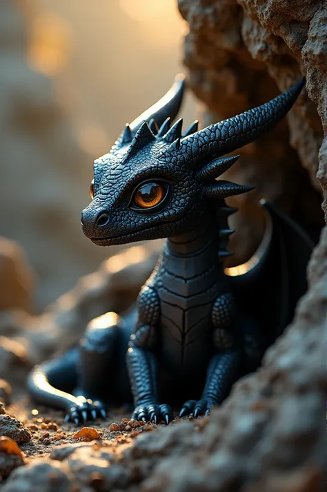 A baby black dragon