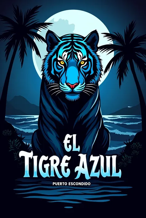 Here is the gothic style jazz club logo for "El Tigre Azul," "Puerto Escondido"