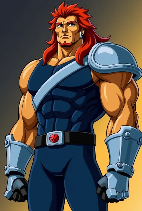 No, only two. Plus in this scene, Lion-O will be 6’4”
, 275
pounds (Muscularly Built), his long hair (reached to back,
chest and shoulders) will be less spiky and be put in a
ponytail, he has a pure goatee without mustache, his
upper-body is filled with sc...