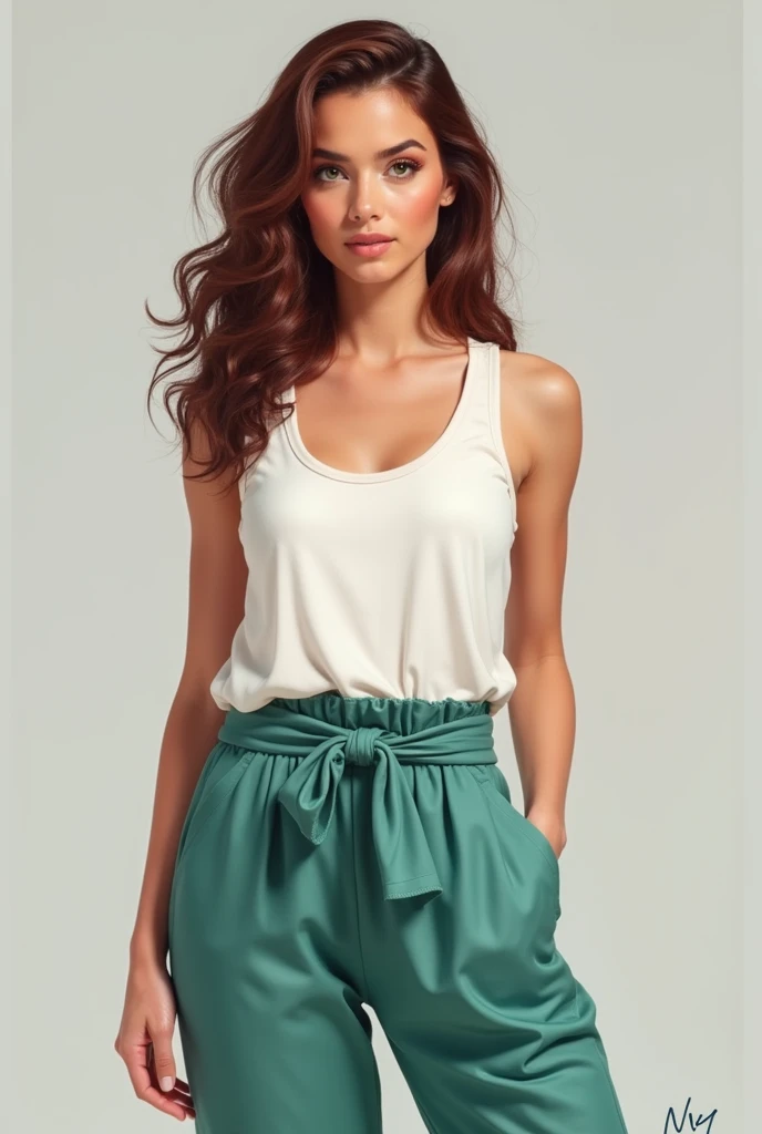 
Woman
Age: 30
Hair: Dark auburn, soft waves, often tied back loosely for practicality.
	•	Eyes: Bright emerald green
	•	Height: 5’7”
	•	Build: Athletic and agile,.
	•	Clothing Style:
	•	Practical yet stylish, favoring light fabrics that allow for ease of ...