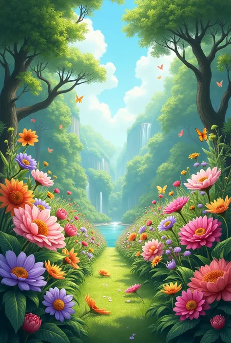 "flower garden, paradise"