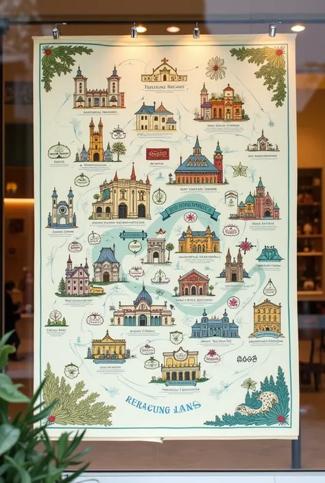 Hand-drawn style，Product promotion map，In the window of an upscale shopping mall， in high-end shopping malls