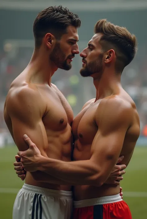 Two male soccer players having sex 