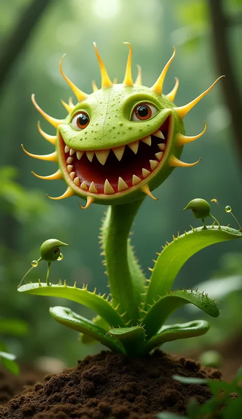 Smiling carnivorous plant
