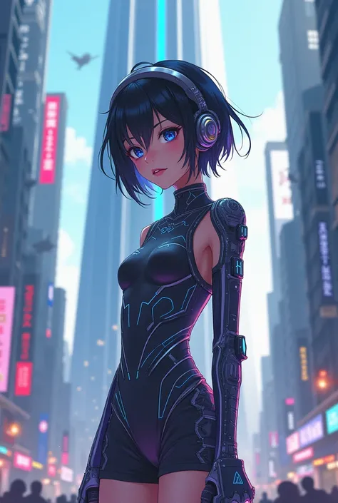 Anime girl wearing dress and headband standing in front of a building, digital cyberpunk anime art, digital cyberpunk - anime art, cyberpunk anime, cyberpunk anime girl, cyberpunk anime girl mech, Anime style 4k , best anime 4k konachan wallpaper, cyber st...