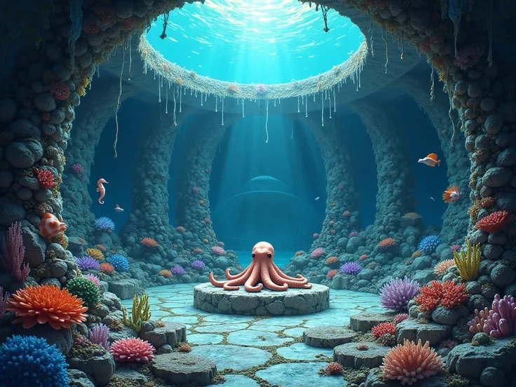 round room with treasures of the sea