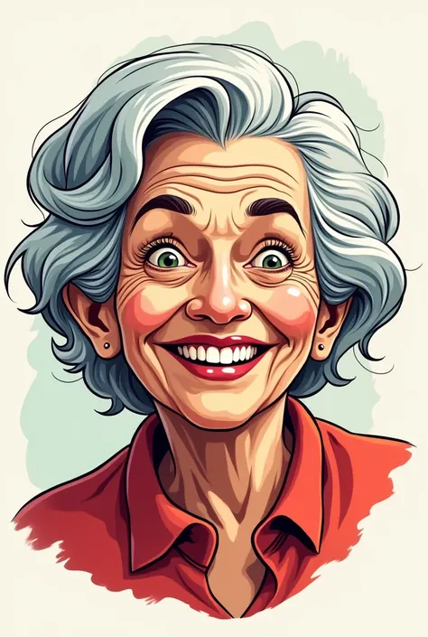 A logo An elderly woman with humor saying in the image humor in her vein 