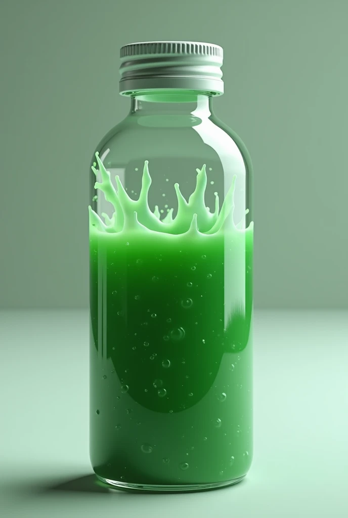 medicine bottle with green mucus，Realistic，element，