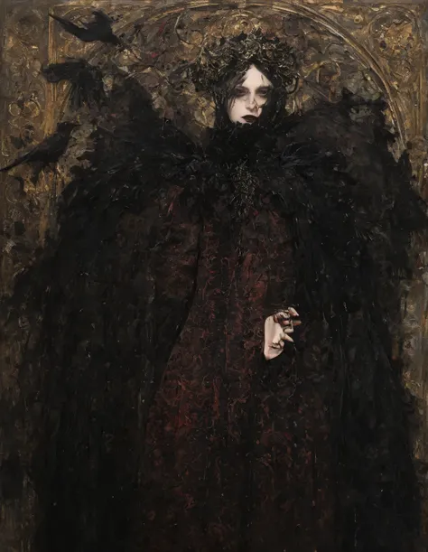 James Maca, surrealist art , like a dream, Mysterious,  provocative , Symbolic, Complex, detailed,, ( Gothic, but very beautiful:1.4), (  masterpiece ,  higher quality :1.4) ,  Nicola Samori Style, maria madalena
