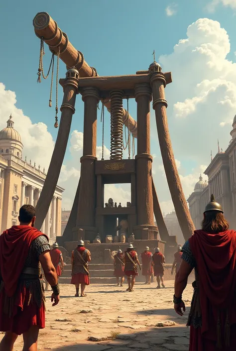  in ancient Rome they used ballista, Create an image of the said ballista 