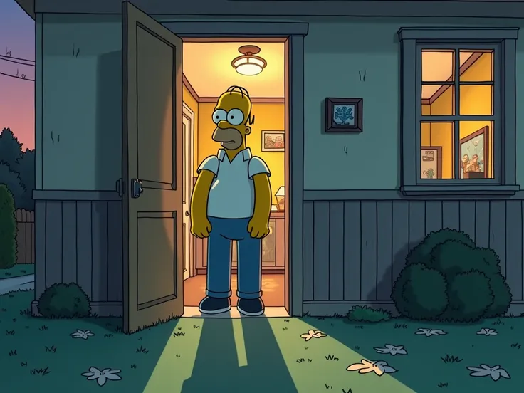 homer simpson entered his house and it was empty