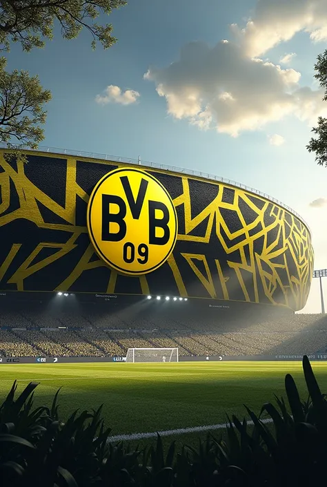 Realistic image of Signal Iduna Park on the outside epic for wallpaper