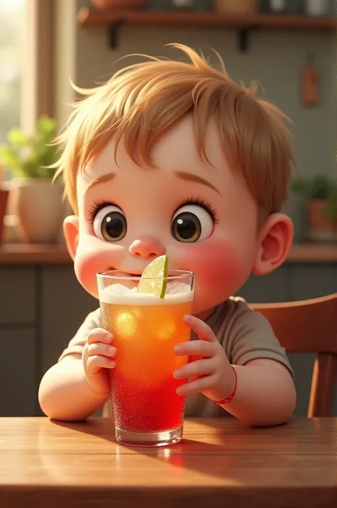 I want a little baby whos drinking an Italian soda