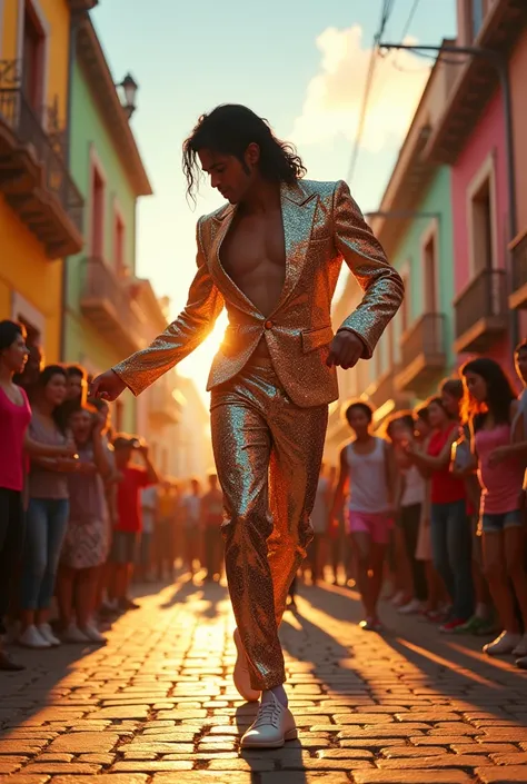  Make Michael Jackson arrive in Brazil in Salvador (Doing his most famous dance 