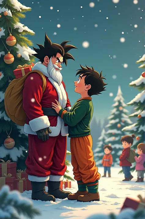 Messi and Goku Christmas together